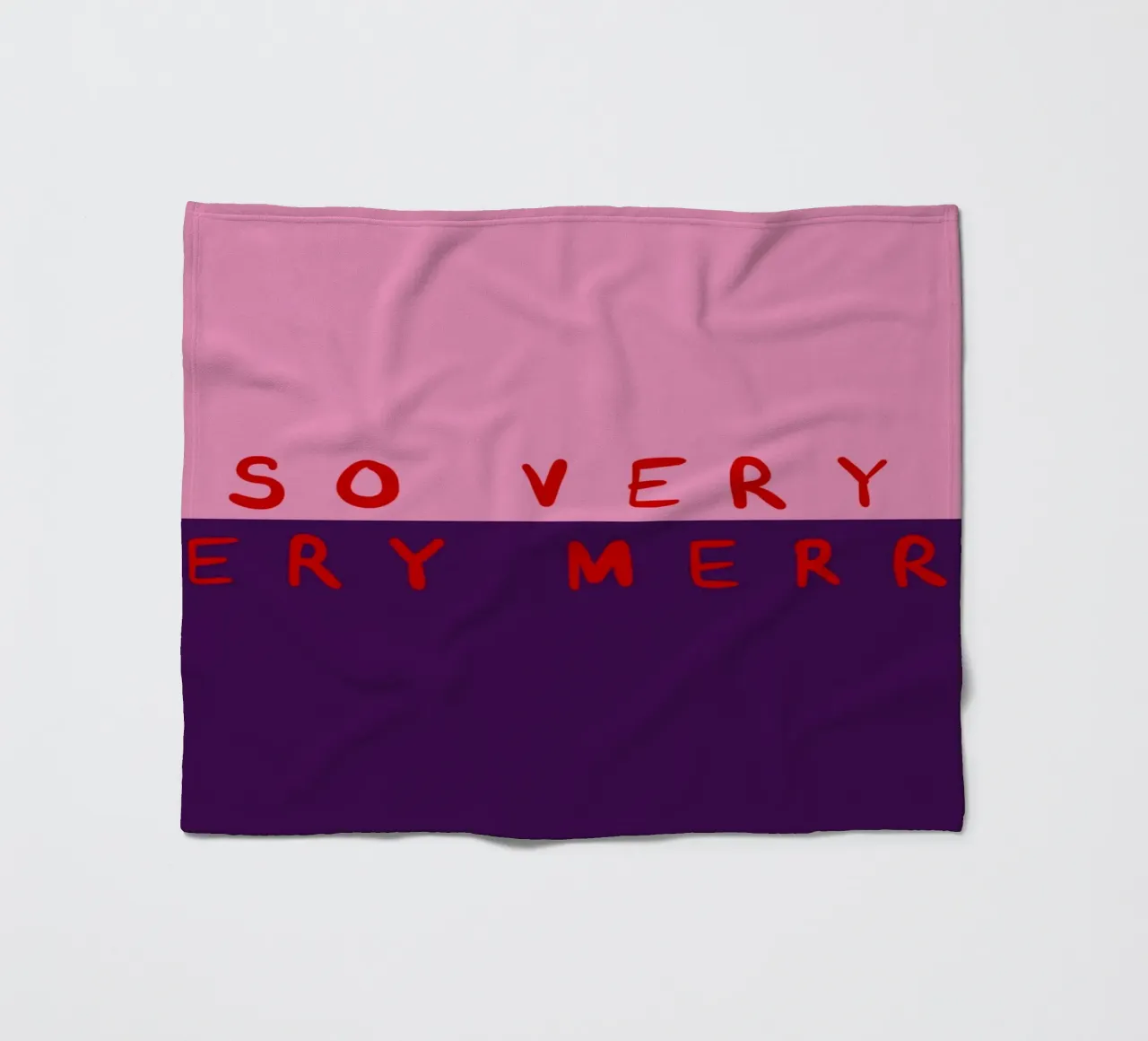 So very Merry Color Block Pink Lila coperta in pile da Sophie Augustin Illustration