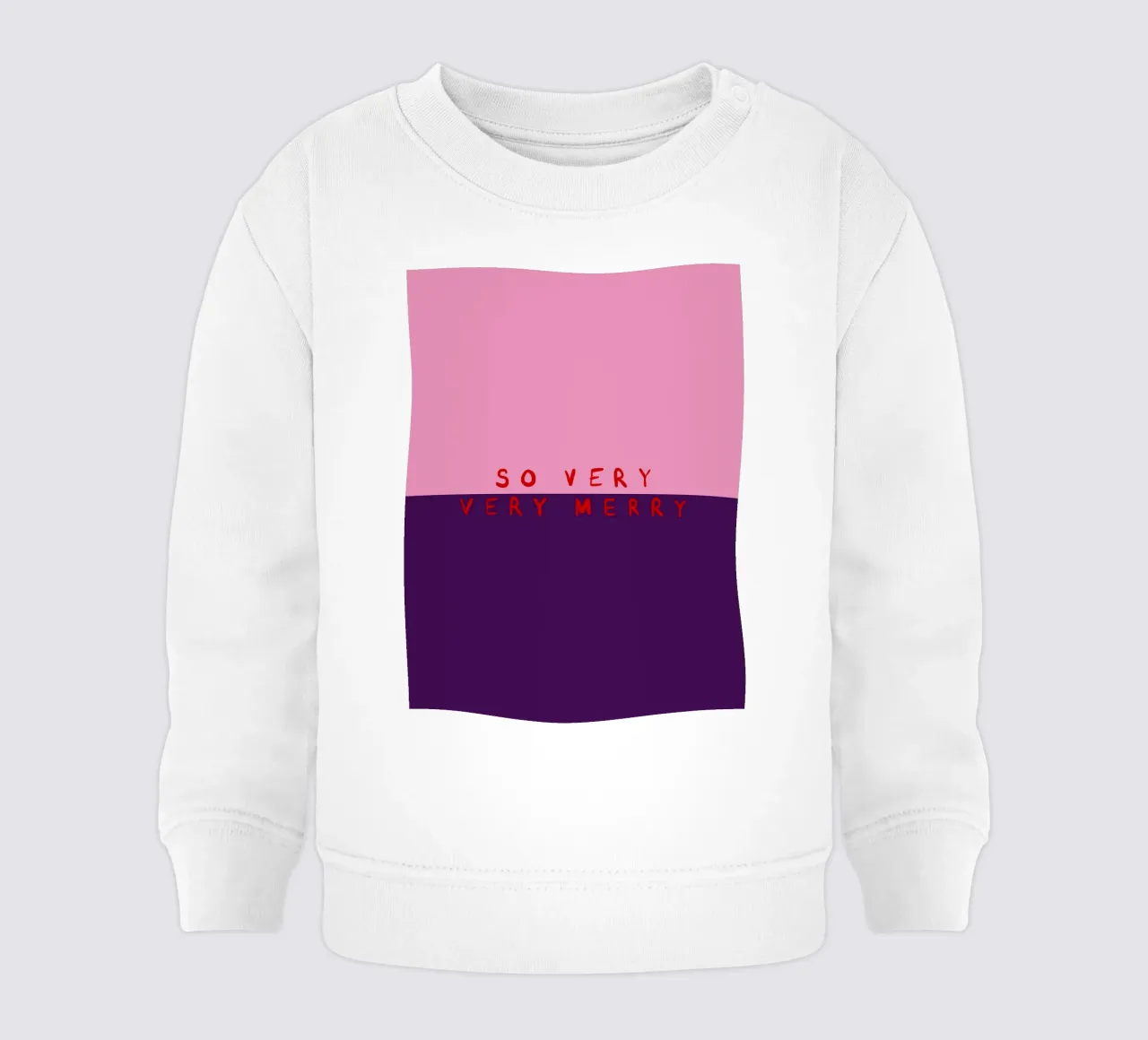 So very Merry Color Block Pink Lila felpa neonato da Sophie Augustin Illustration
