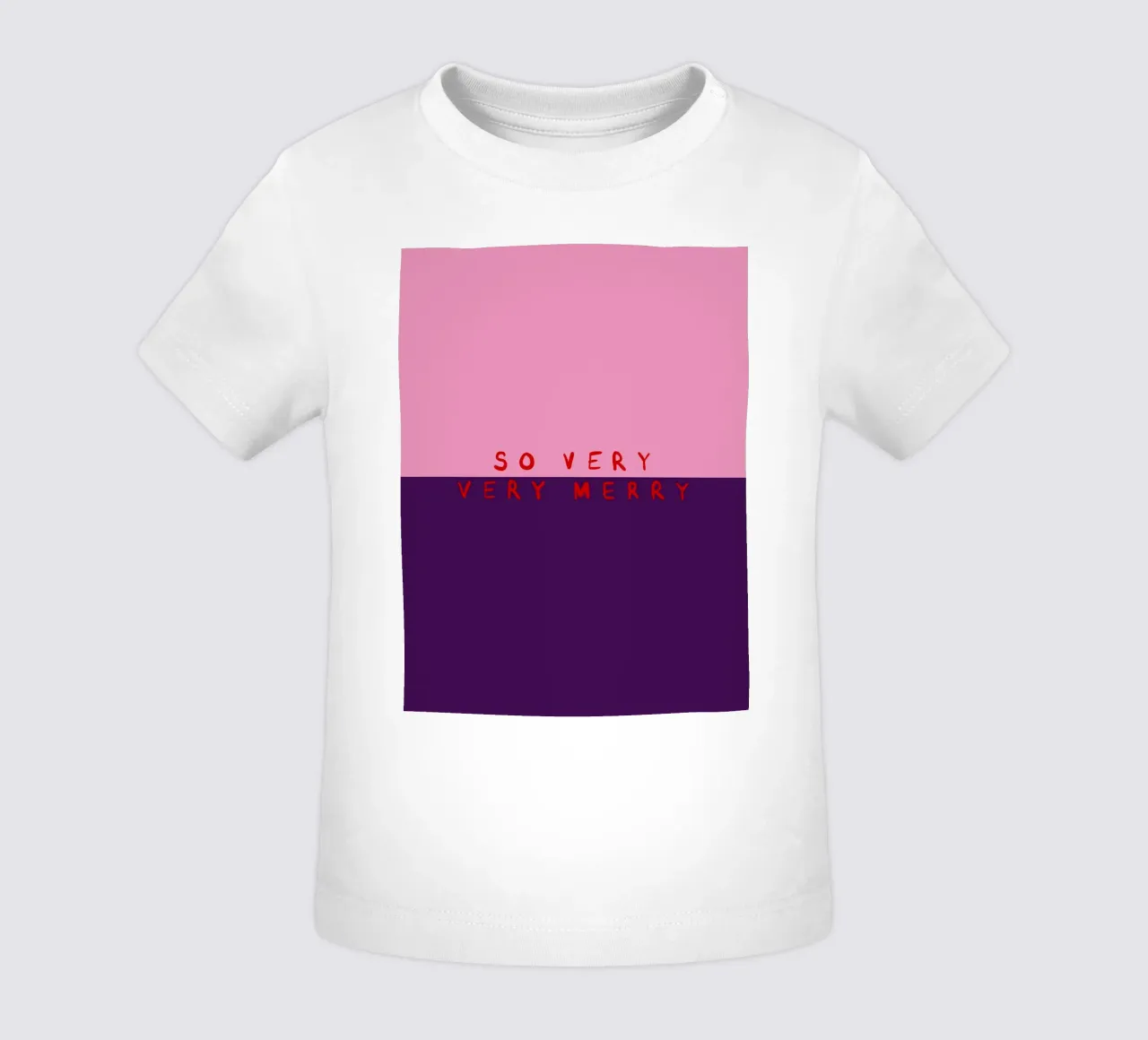 So very Merry Color Block Pink Lila maglietta neonato da Sophie Augustin Illustration