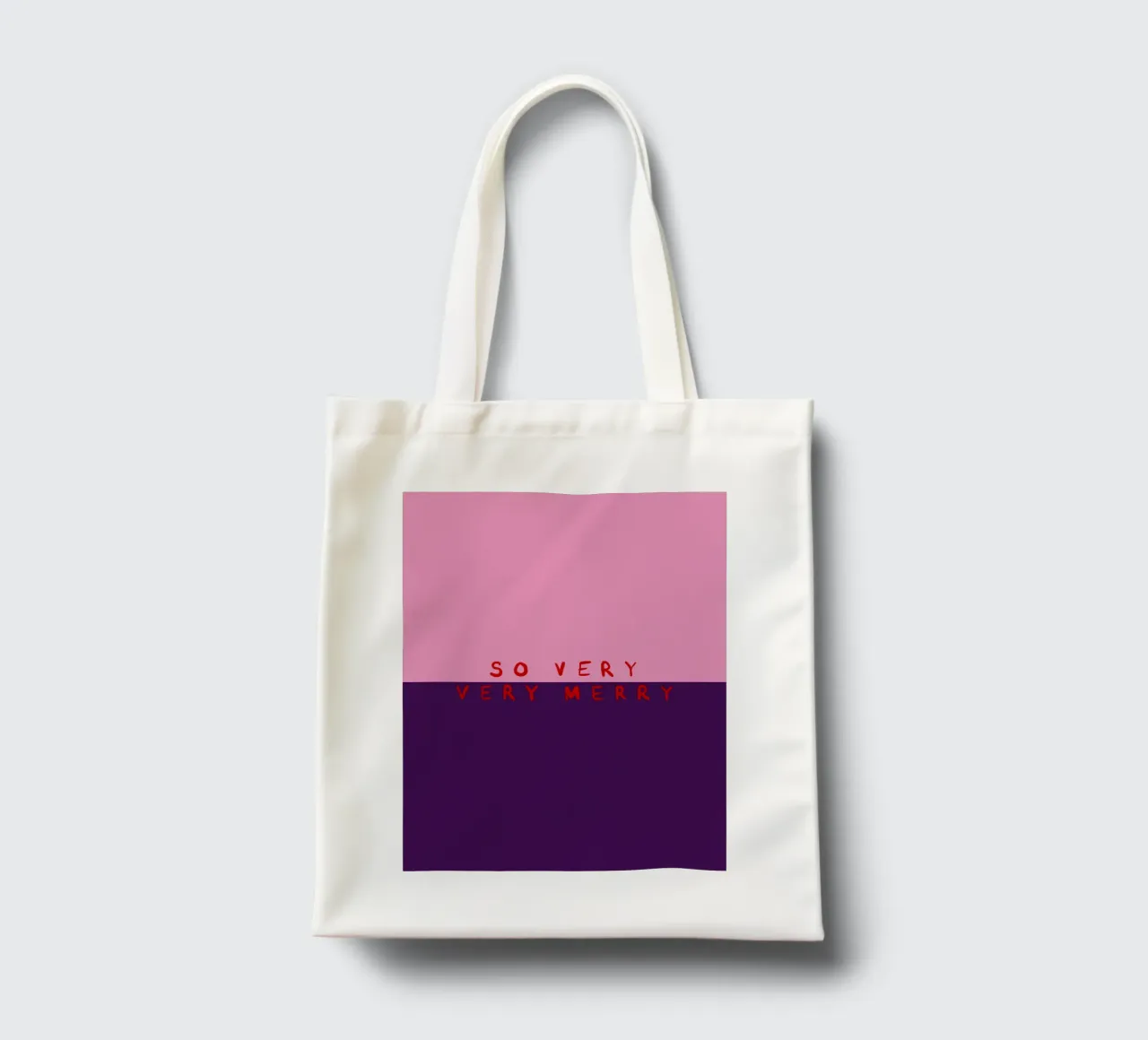 So very Merry Color Block Pink Lila borsa in juta da Sophie Augustin Illustration