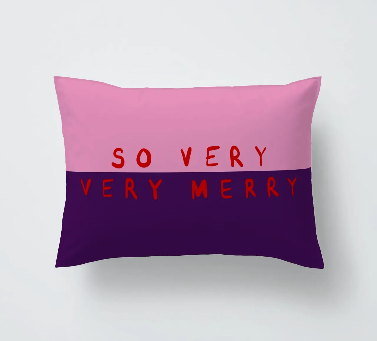 So very Merry Color Block Pink Lila cuscino da Sophie Augustin Illustration