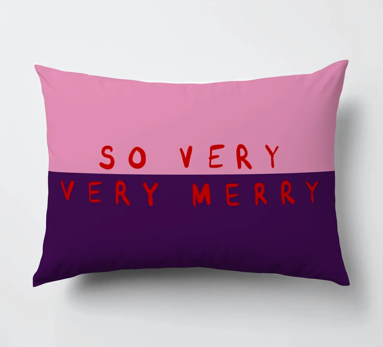 So very Merry Color Block Pink Lila cuscino da Sophie Augustin Illustration