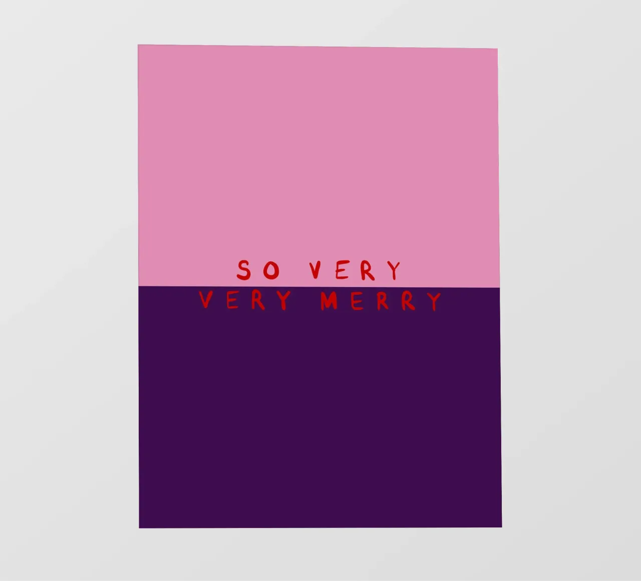 So very Merry Color Block Pink Lila telo in pvc da Sophie Augustin Illustration