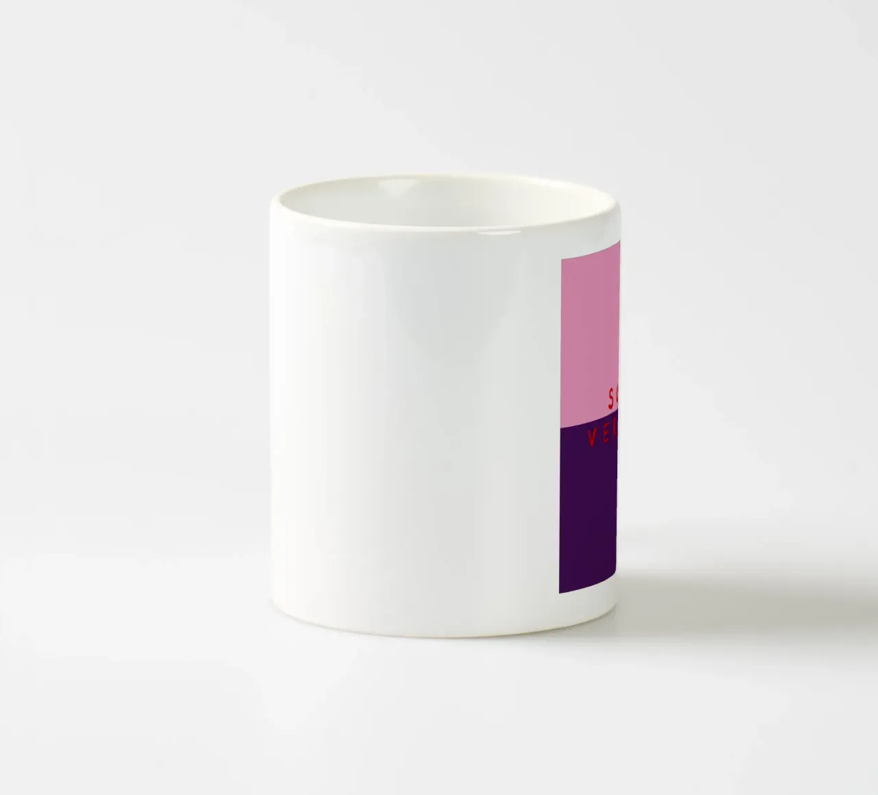 So very Merry Color Block Pink Lila tazza in ceramica da Sophie Augustin Illustration