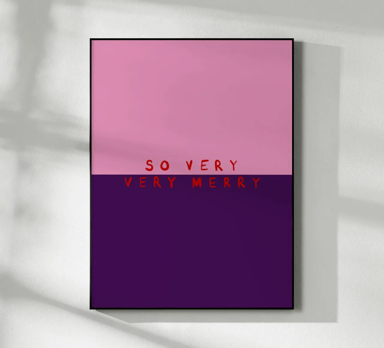 So very Merry Color Block Pink Lila plexiglass da Sophie Augustin Illustration