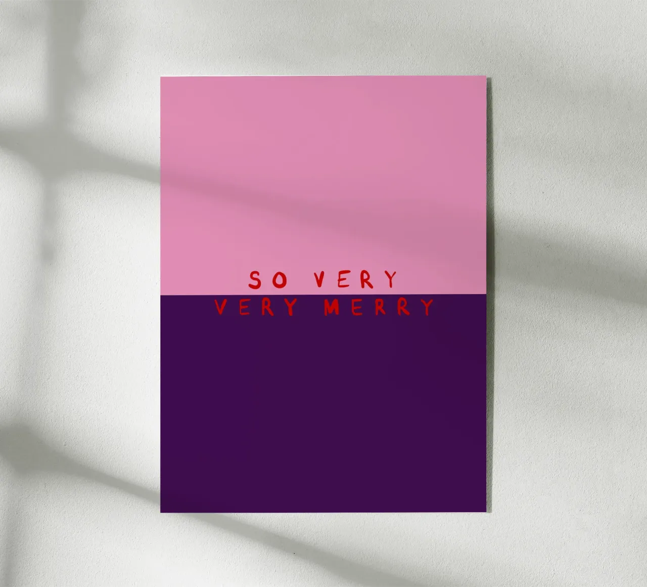 So very Merry Color Block Pink Lila plexiglass da Sophie Augustin Illustration