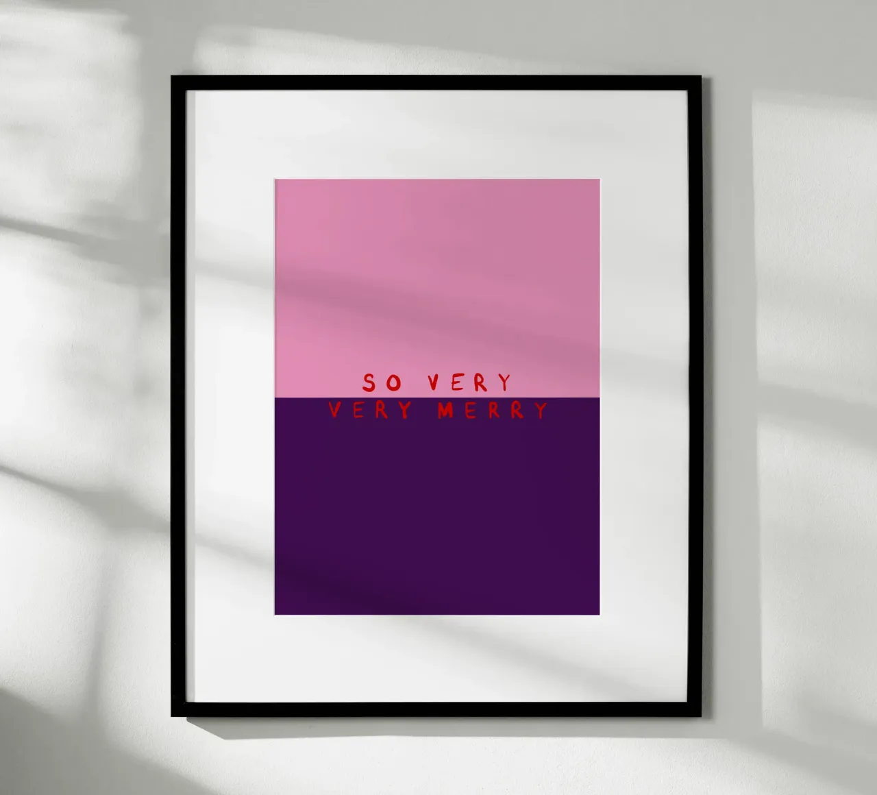 So very Merry Color Block Pink Lila carta hahnemühle da Sophie Augustin Illustration