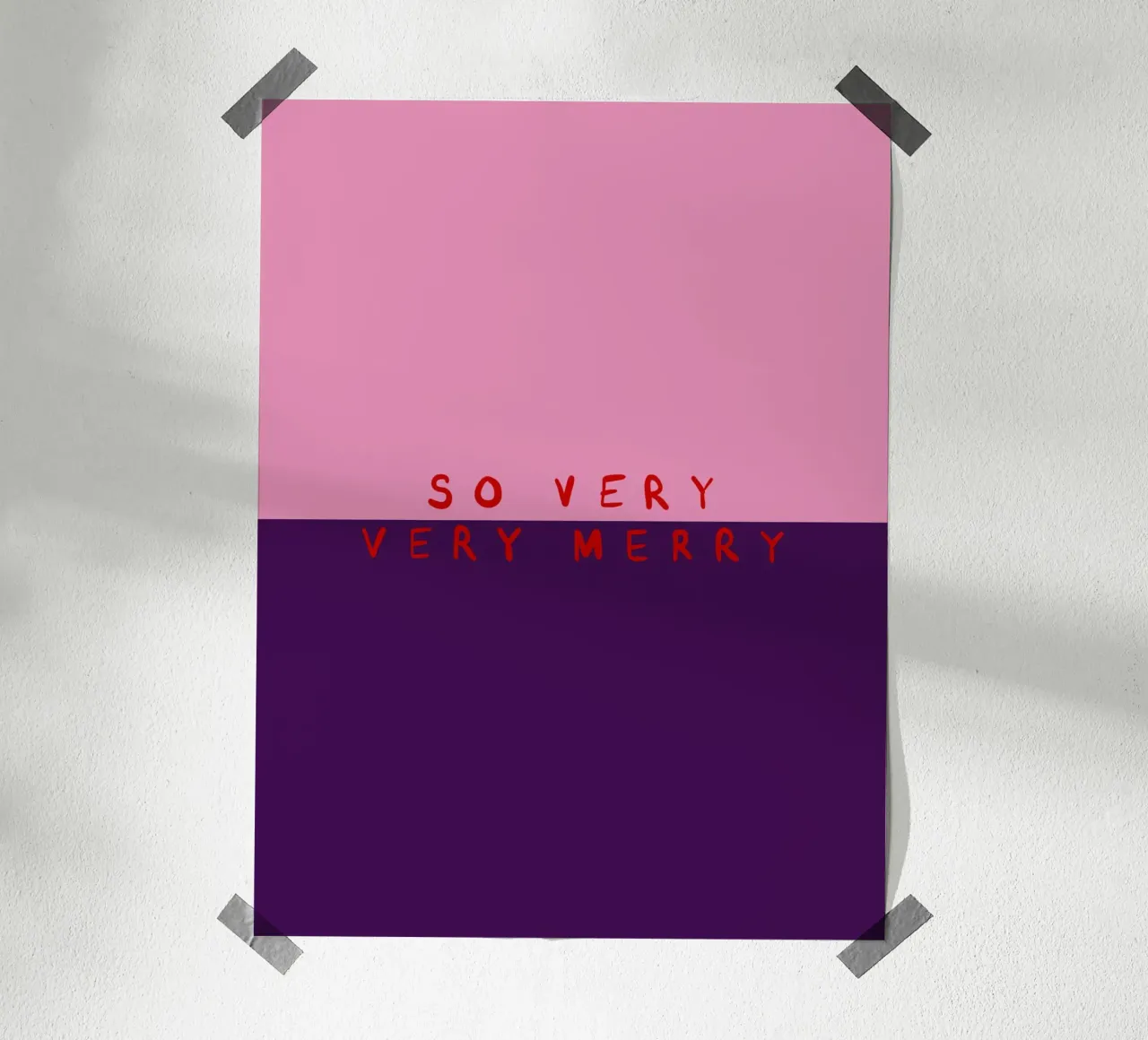 So very Merry Color Block Pink Lila carta hahnemühle da Sophie Augustin Illustration