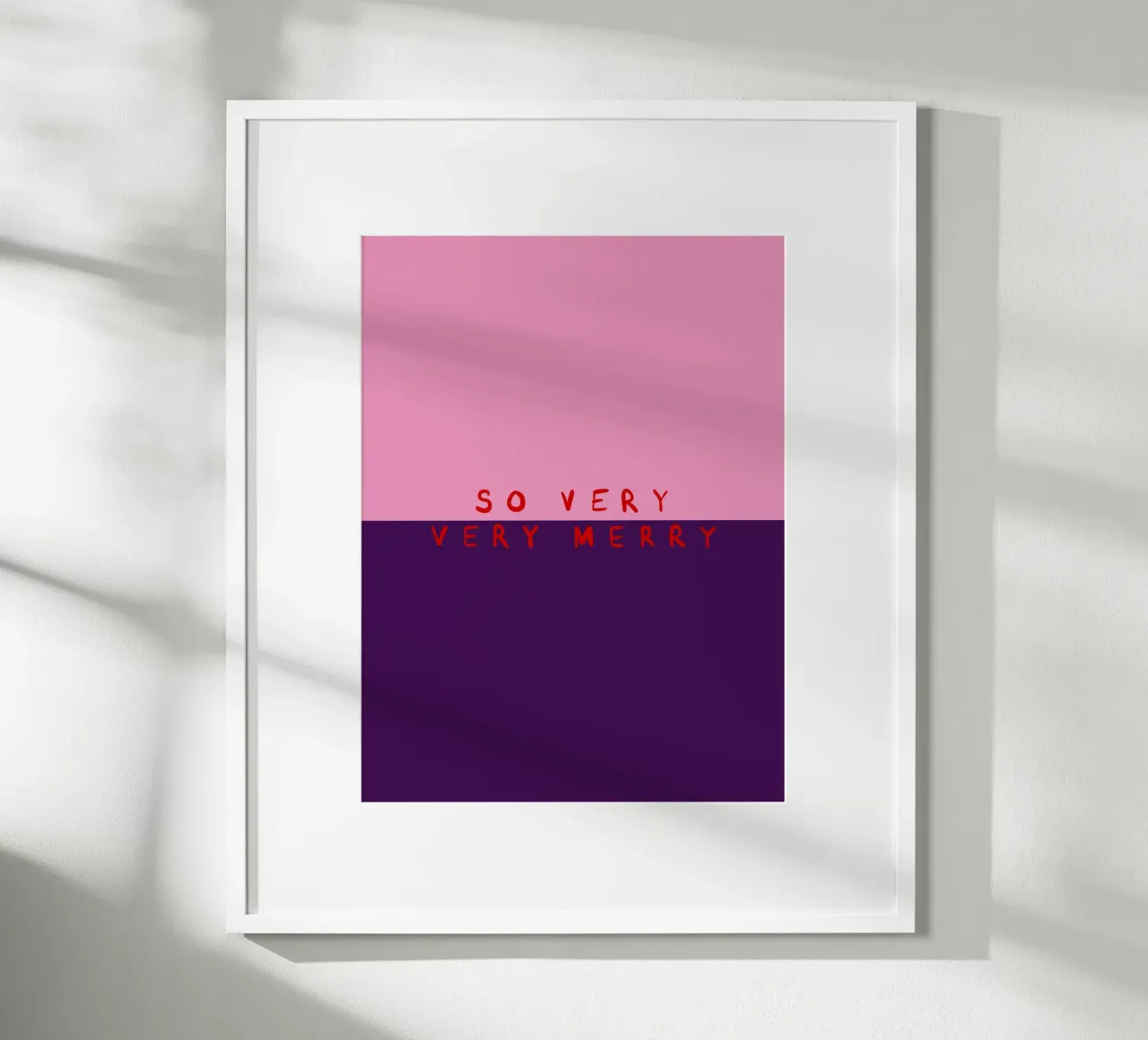 So very Merry Color Block Pink Lila carta hahnemühle da Sophie Augustin Illustration
