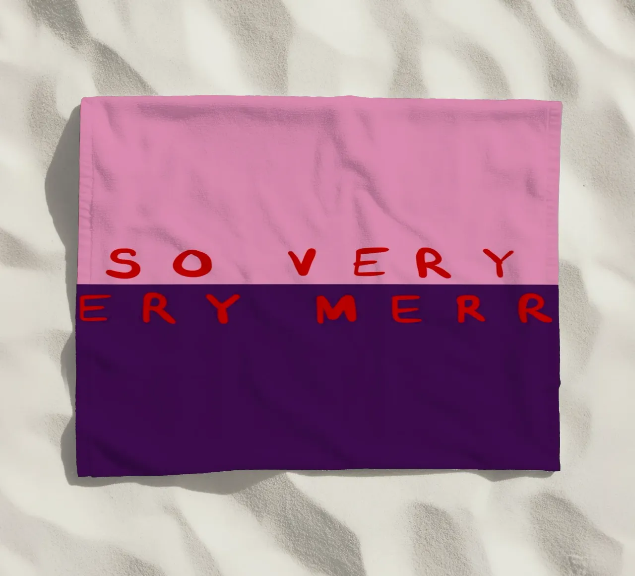 So very Merry Color Block Pink Lila telo mare da Sophie Augustin Illustration