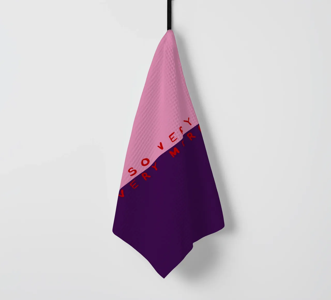 So very Merry Color Block Pink Lila torchon de Sophie Augustin Illustration