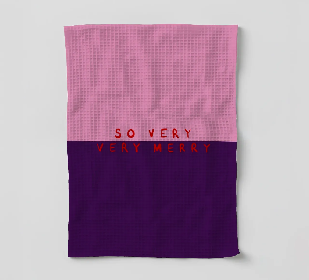 So very Merry Color Block Pink Lila torchon de Sophie Augustin Illustration