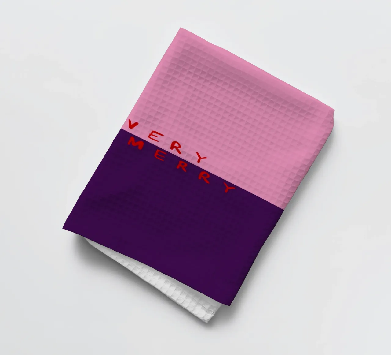 So very Merry Color Block Pink Lila torchon de Sophie Augustin Illustration