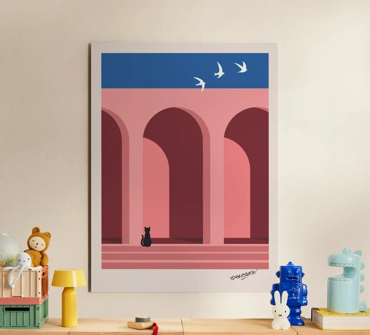 Cat.ch me if you can - 02 alluminio dibond da Tamsen Design