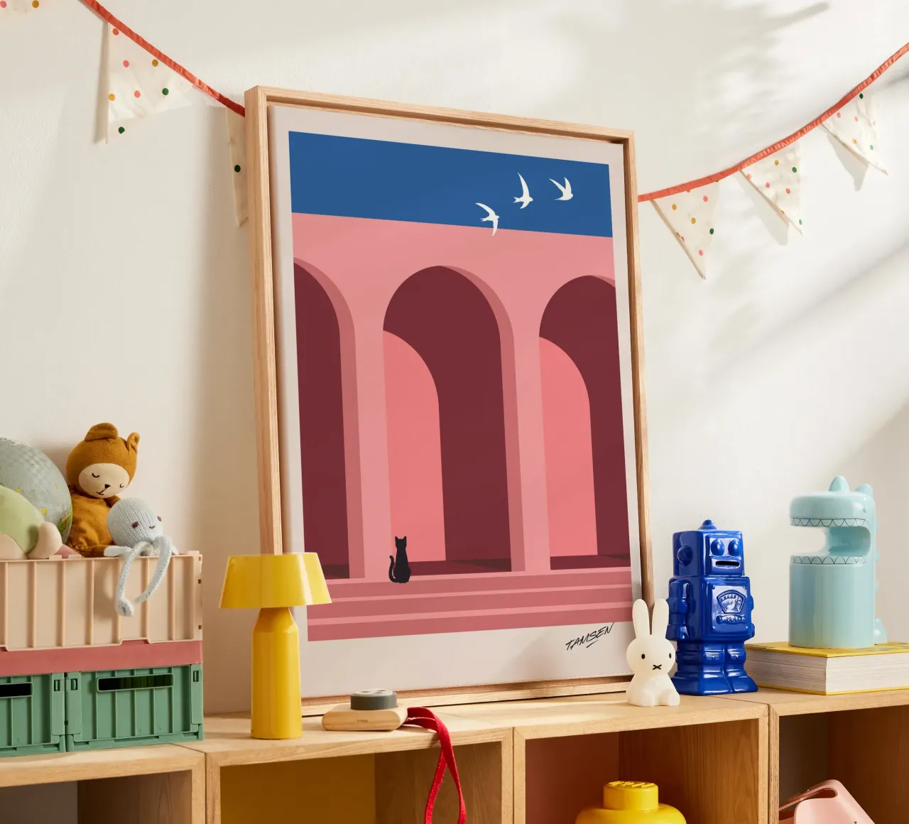 Cat.ch me if you can - 02 Leinwand von Tamsen Design