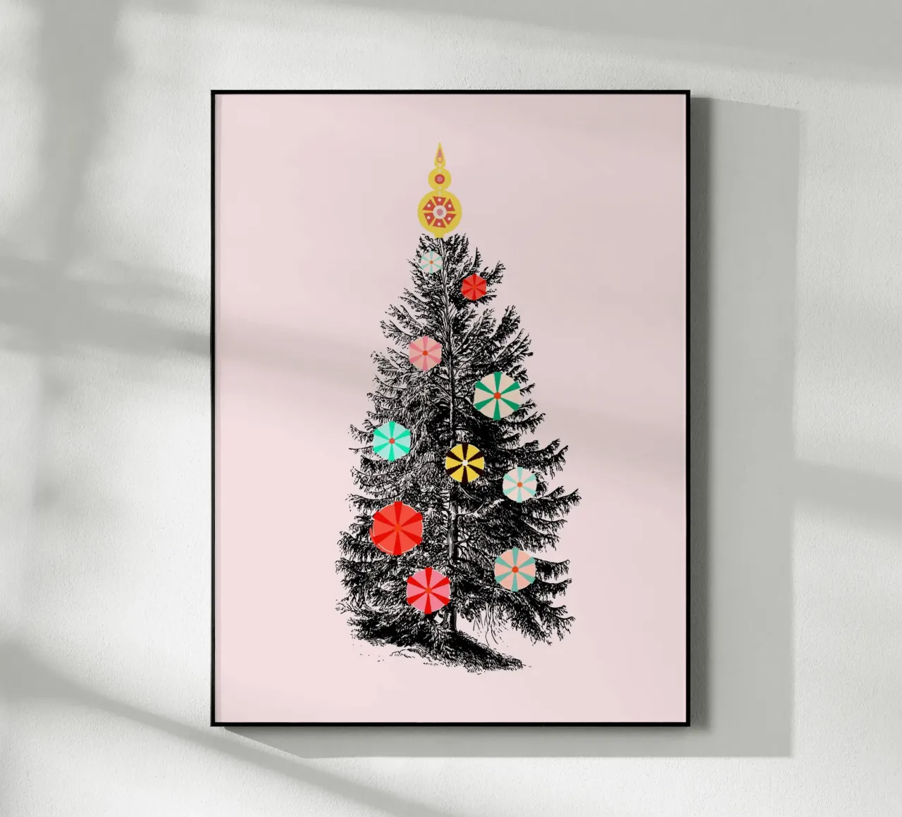 Retro Christmas Tree with Candy Ornaments plexiglass da showmemars