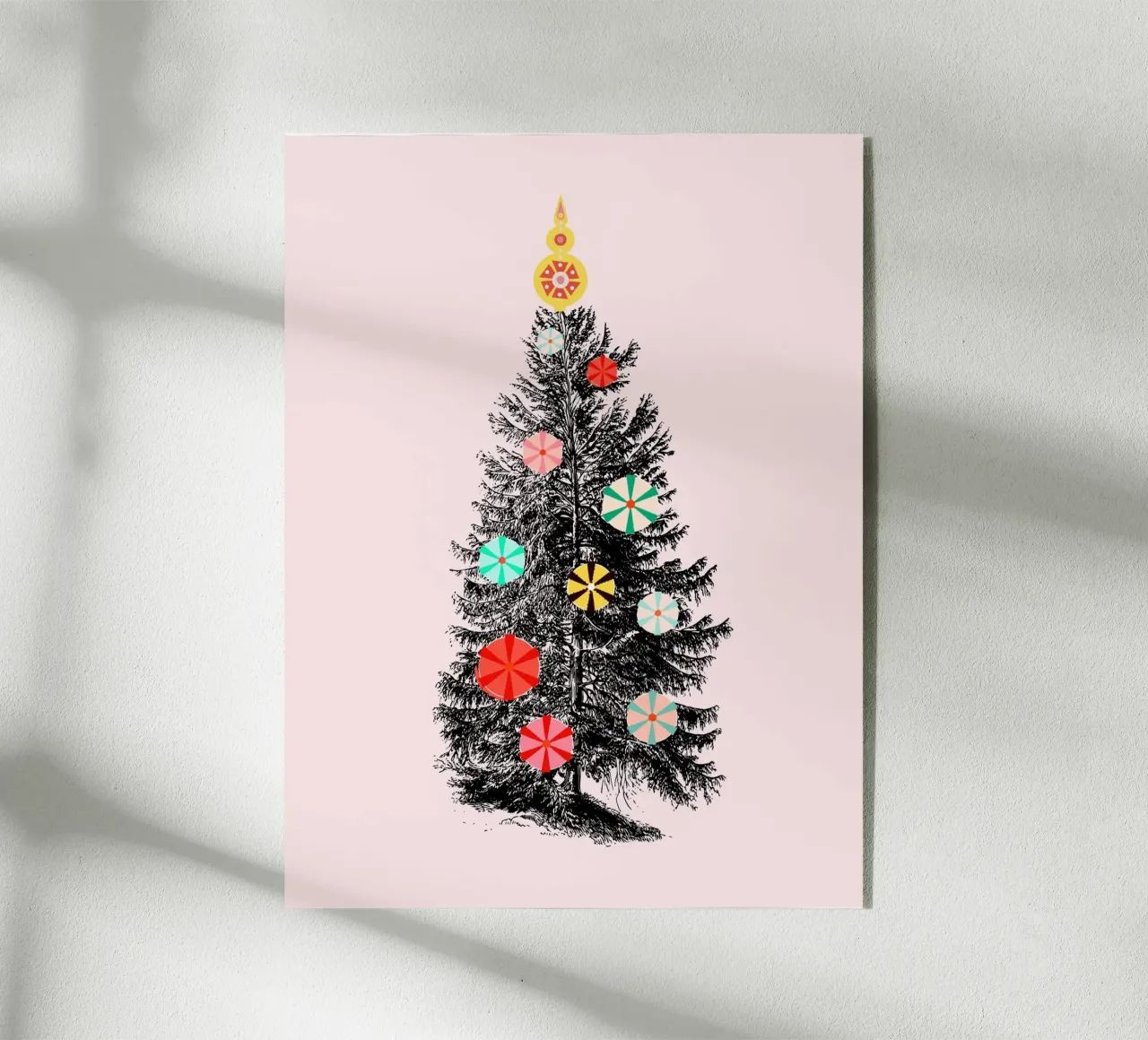 Retro Christmas Tree with Candy Ornaments plexiglass da showmemars