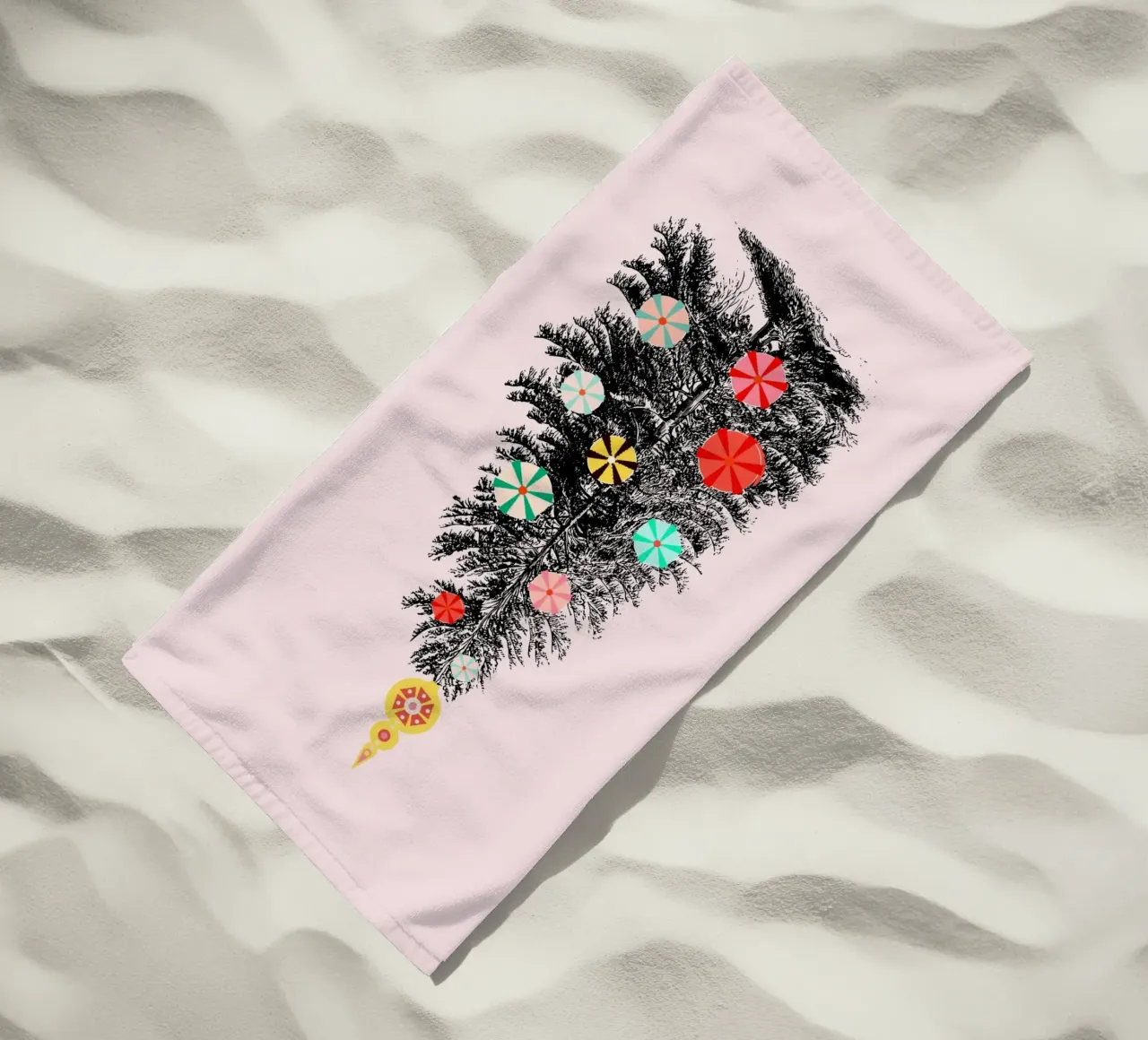 Retro Christmas Tree with Candy Ornaments telo mare da showmemars