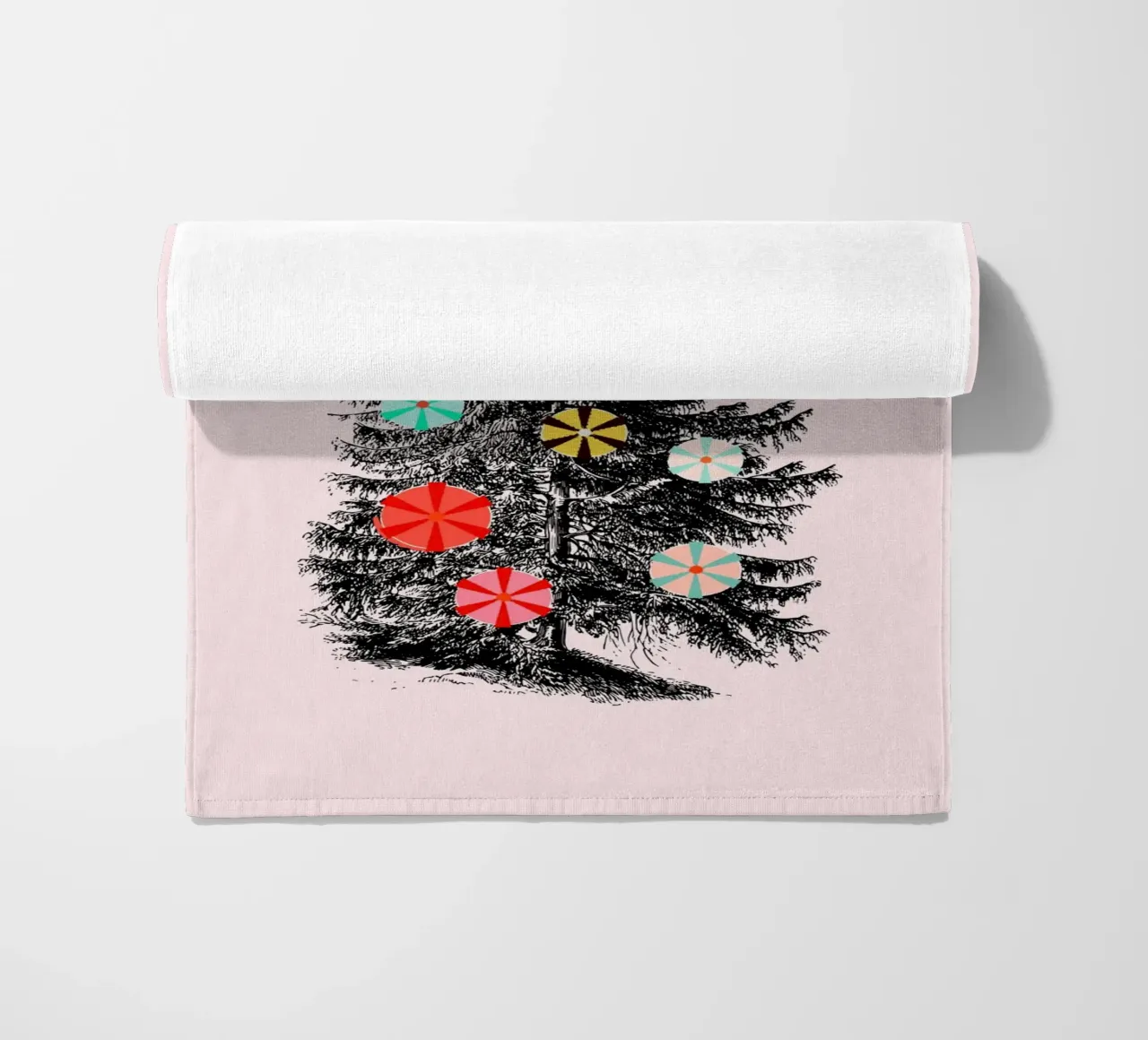 Retro Christmas Tree with Candy Ornaments telo mare da showmemars