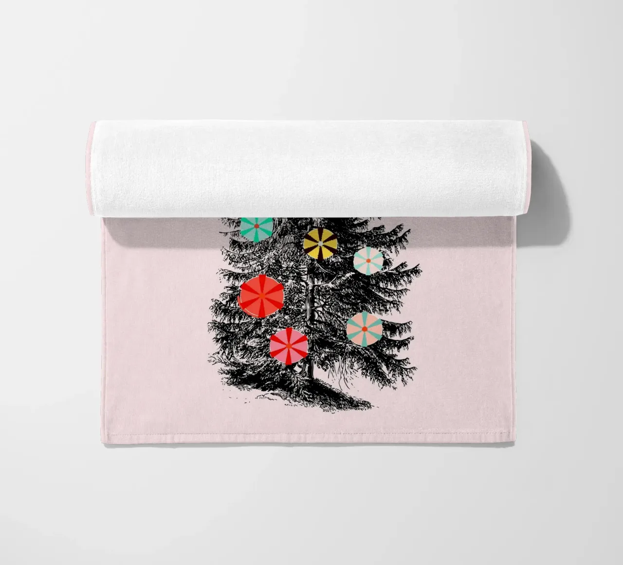 Retro Christmas Tree with Candy Ornaments telo mare da showmemars
