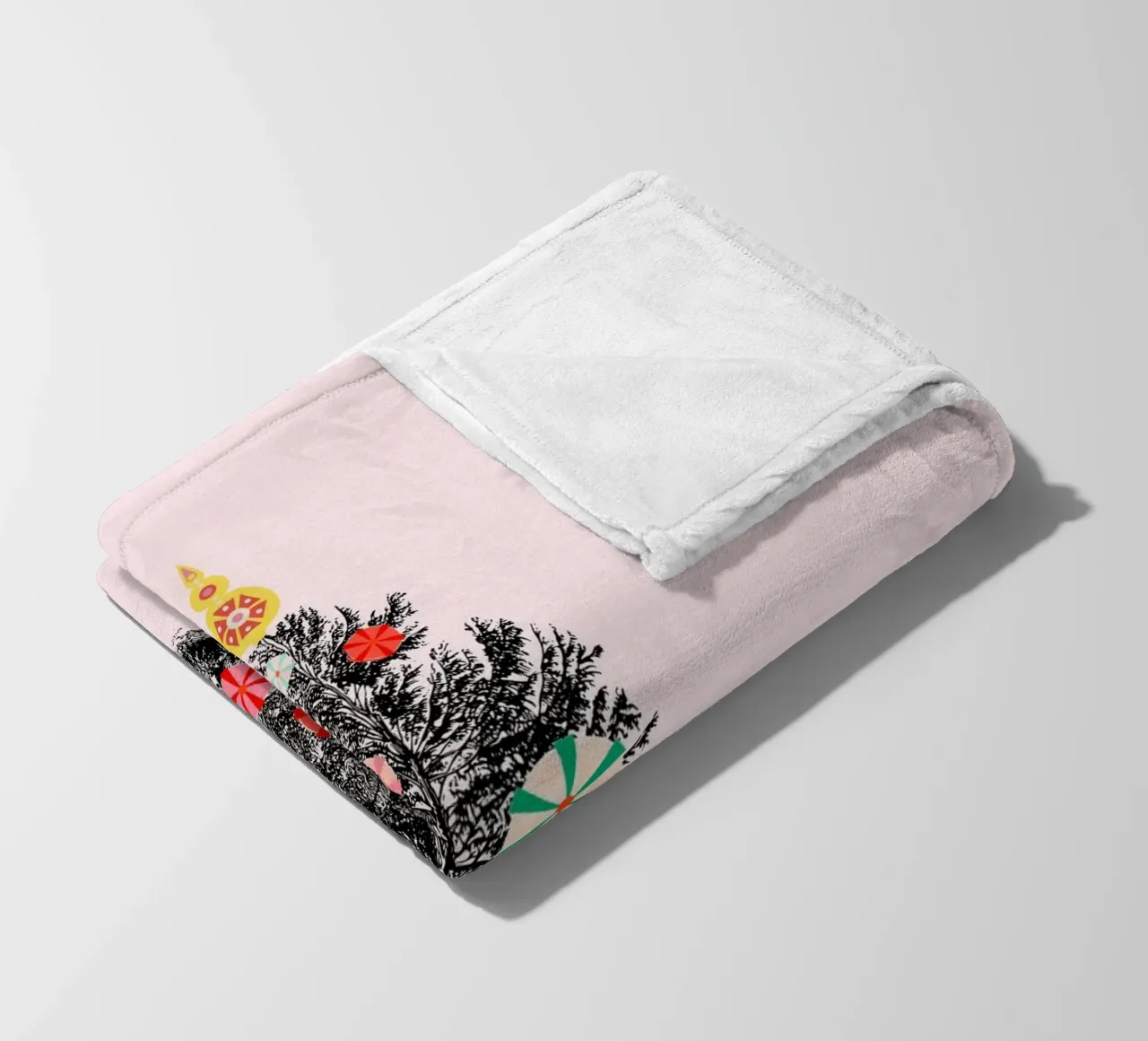 Retro Christmas Tree with Candy Ornaments coperta in pile da showmemars