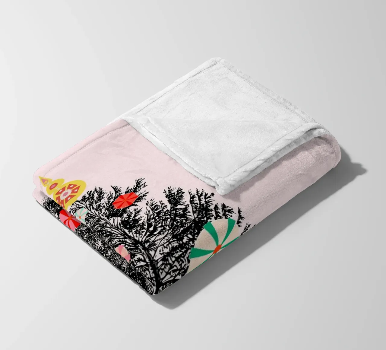 Retro Christmas Tree with Candy Ornaments coperta in pile da showmemars