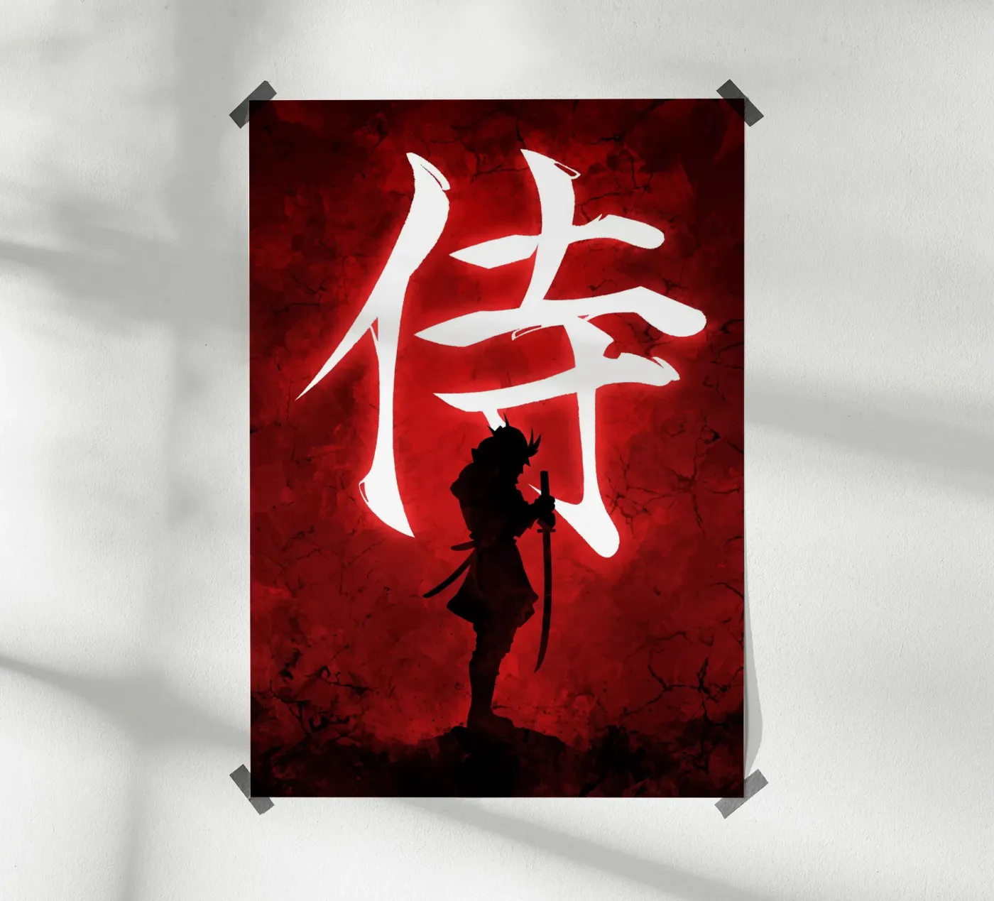 Samurai On Red poster da nabakumov