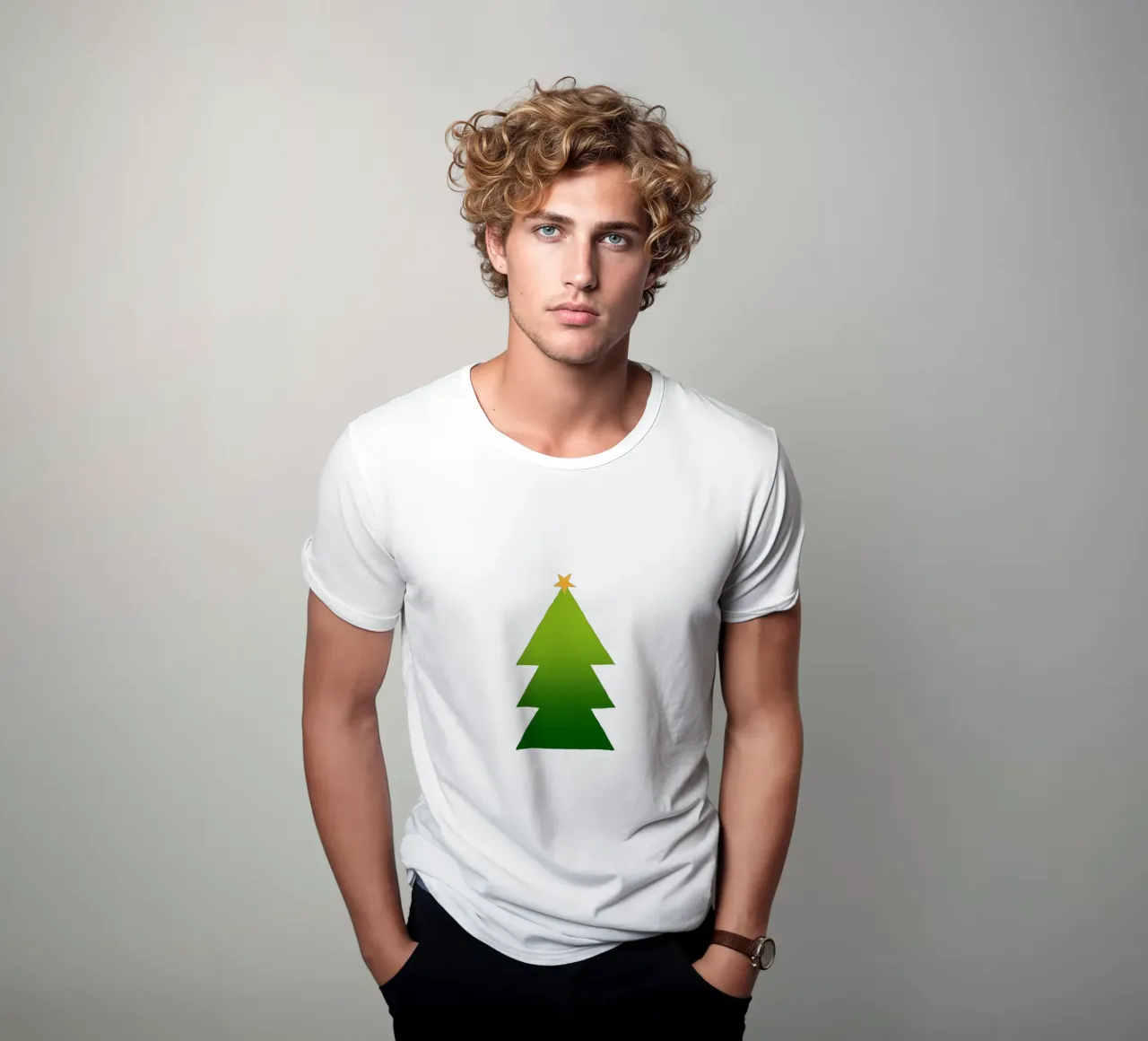 Tannenbaum Farbverlauf t-shirt da Sophie Augustin Illustration