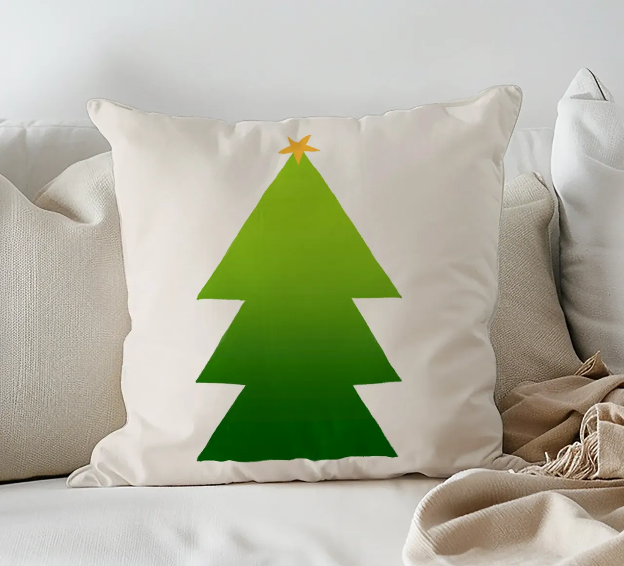 Tannenbaum Farbverlauf cuscino da Sophie Augustin Illustration