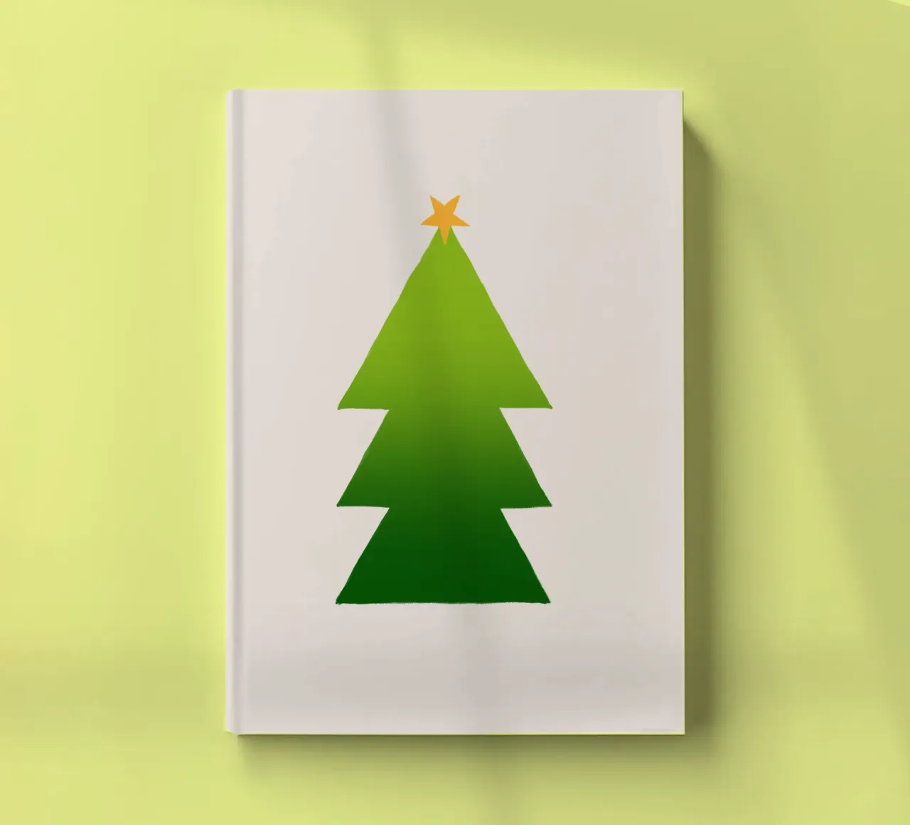 Tannenbaum Farbverlauf notebook by Sophie Augustin Illustration