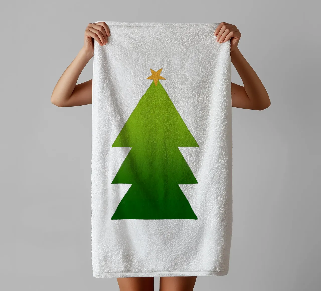 Tannenbaum Farbverlauf asciugamano da bagno da Sophie Augustin Illustration