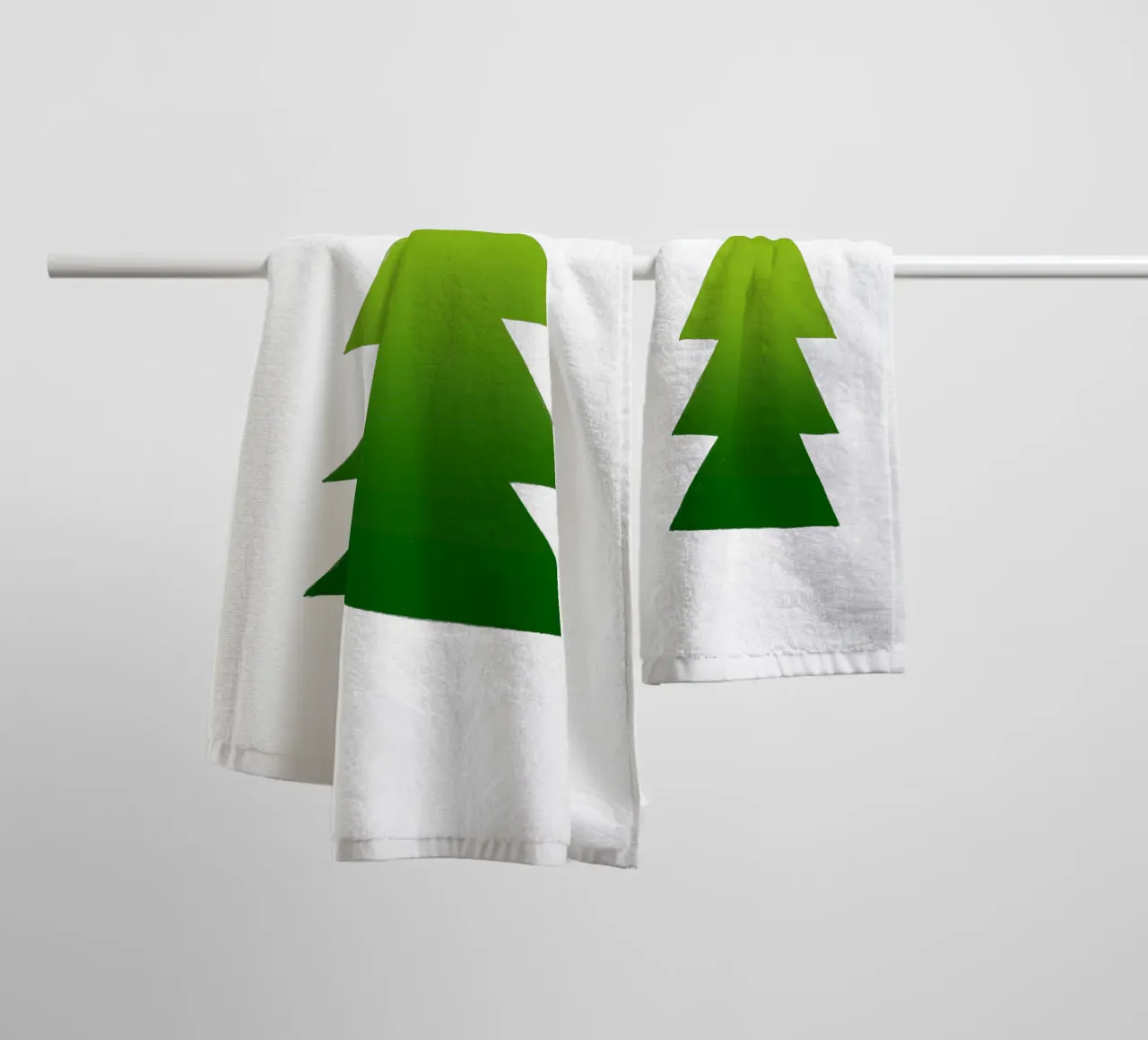 Tannenbaum Farbverlauf asciugamano da bagno da Sophie Augustin Illustration