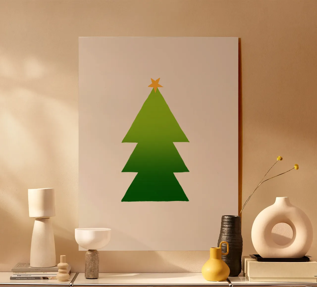 Tannenbaum Farbverlauf plexiglass da Sophie Augustin Illustration