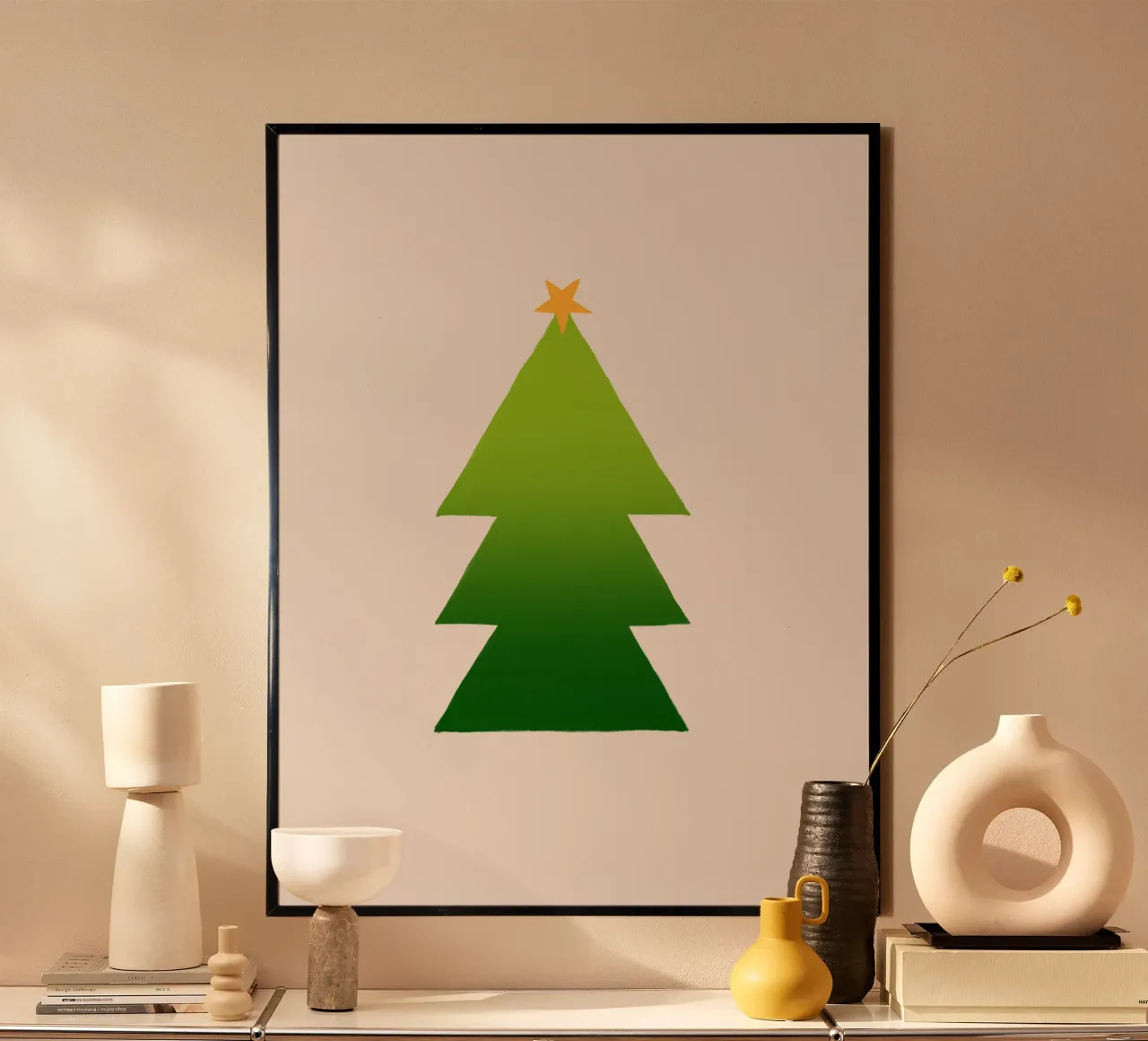 Tannenbaum Farbverlauf carta hahnemühle da Sophie Augustin Illustration