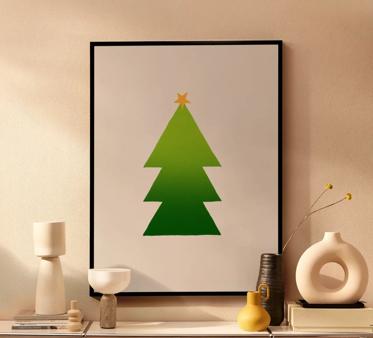 Tannenbaum Farbverlauf carta hahnemühle da Sophie Augustin Illustration