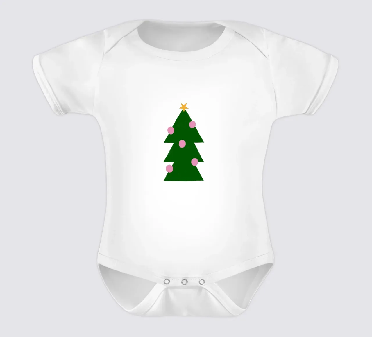 Tannenbaum mit Kugeln body neonato maniche corte da Sophie Augustin Illustration