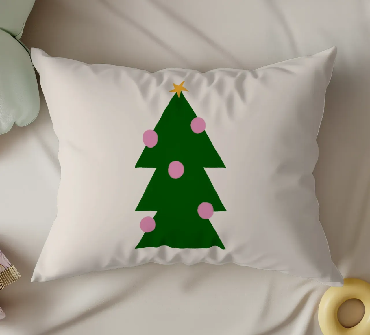 Tannenbaum mit Kugeln cuscino da Sophie Augustin Illustration
