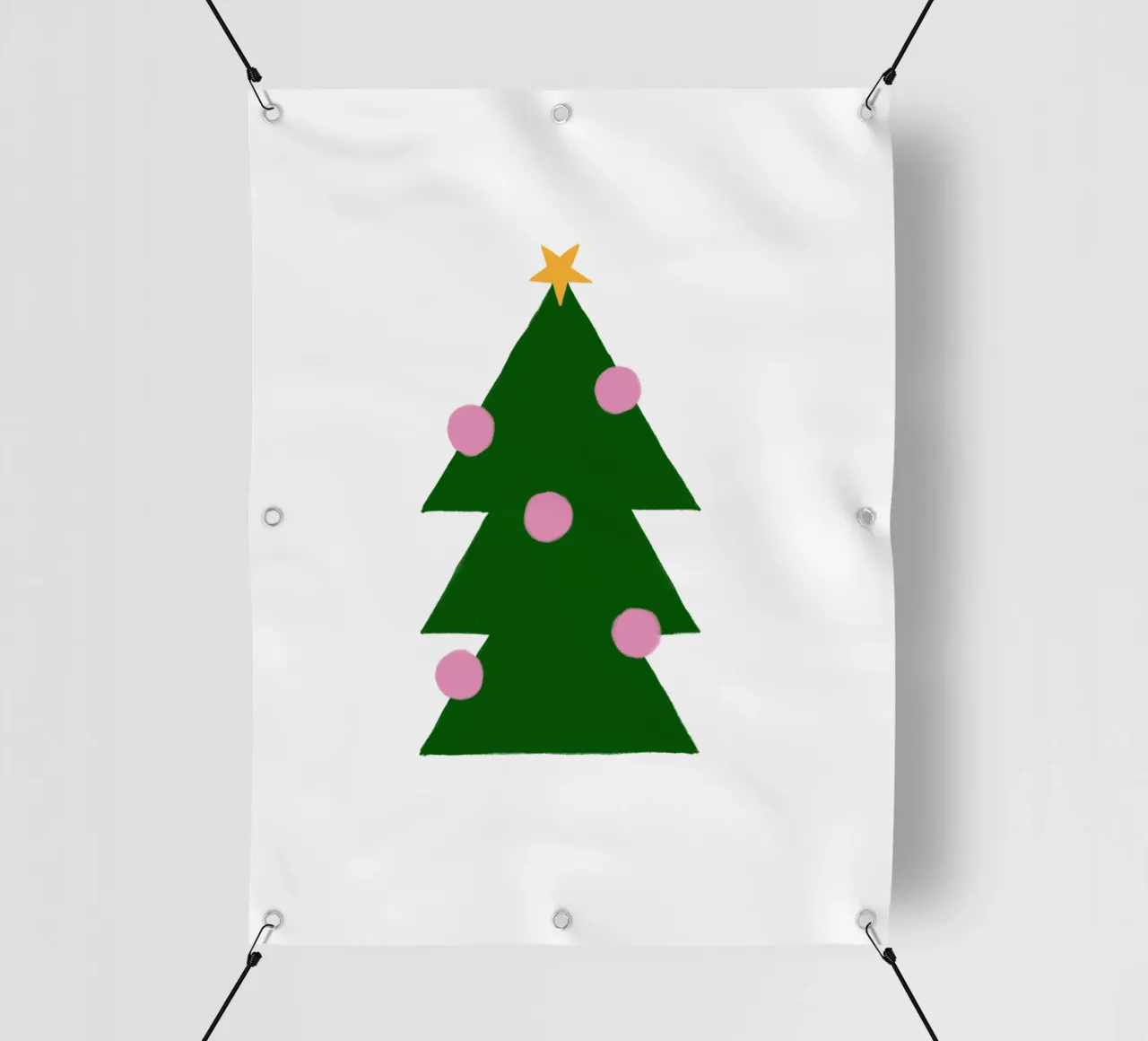 Tannenbaum mit Kugeln telo in pvc da Sophie Augustin Illustration