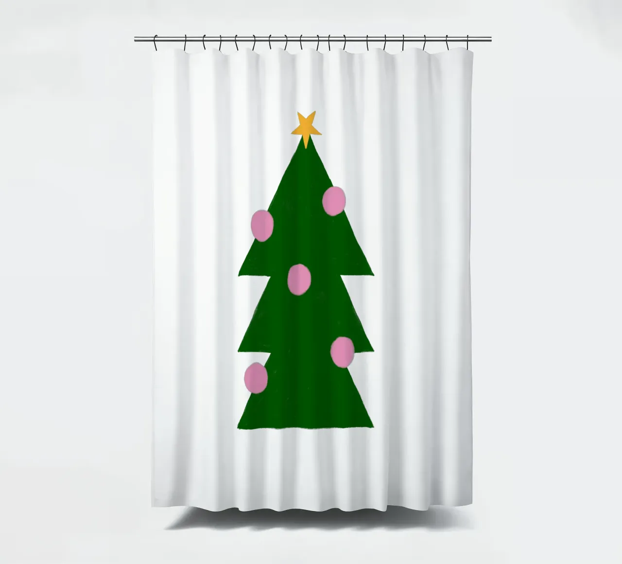 Tannenbaum mit Kugeln tenda da doccia da Sophie Augustin Illustration