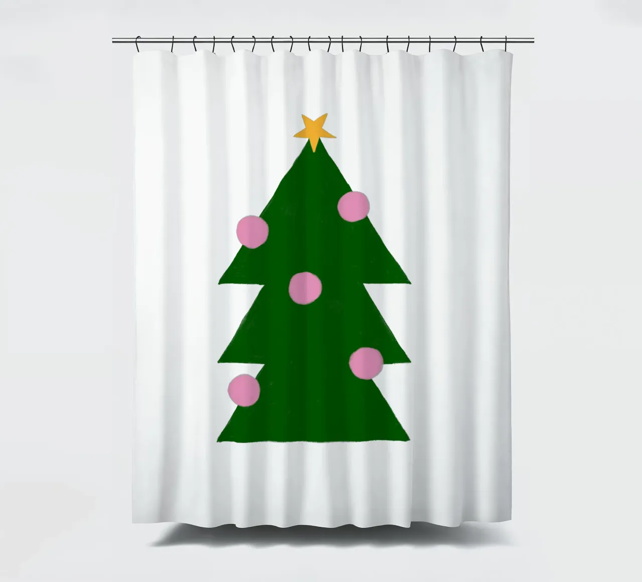 Tannenbaum mit Kugeln tenda da doccia da Sophie Augustin Illustration