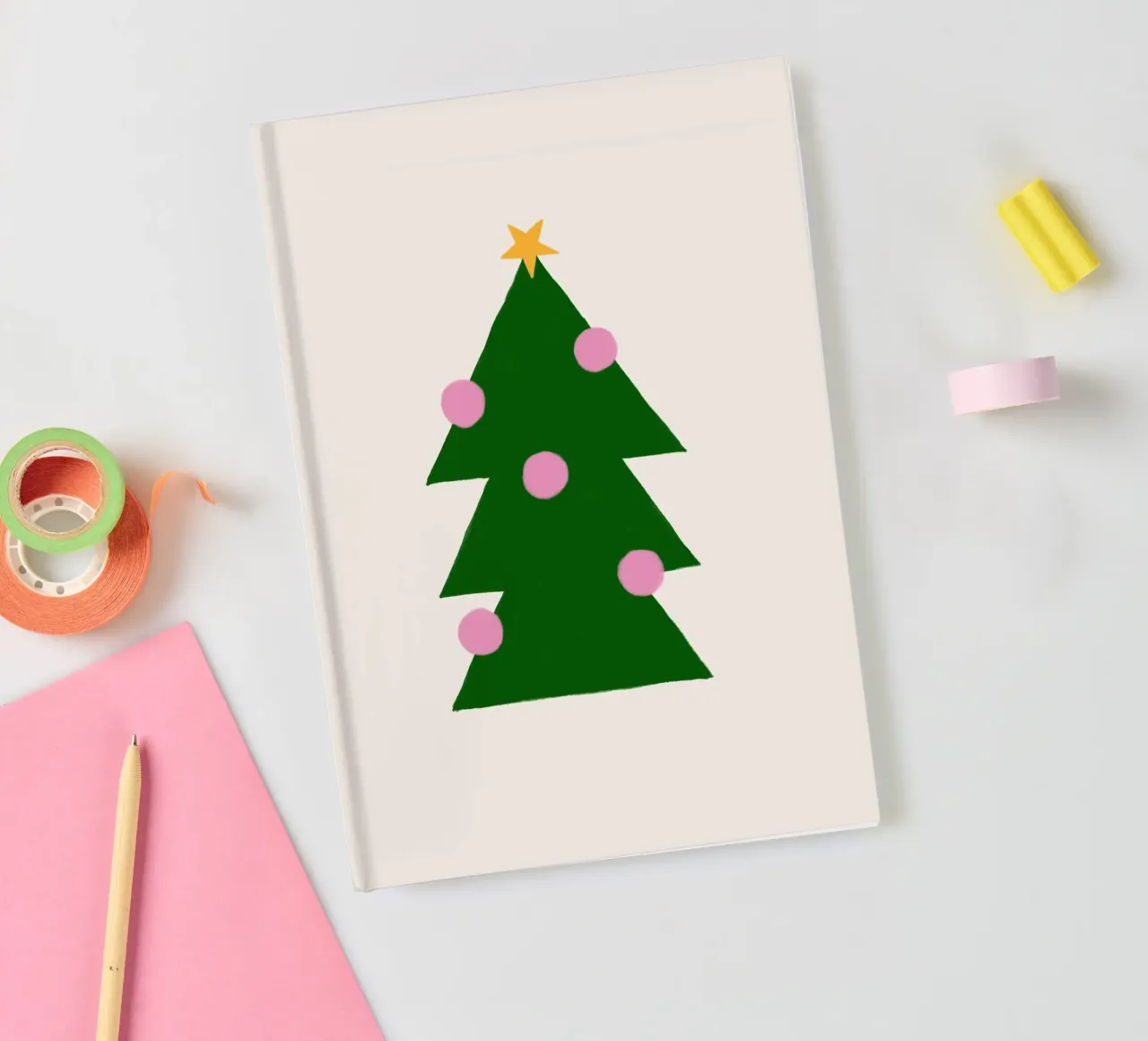 Tannenbaum mit Kugeln diario da Sophie Augustin Illustration