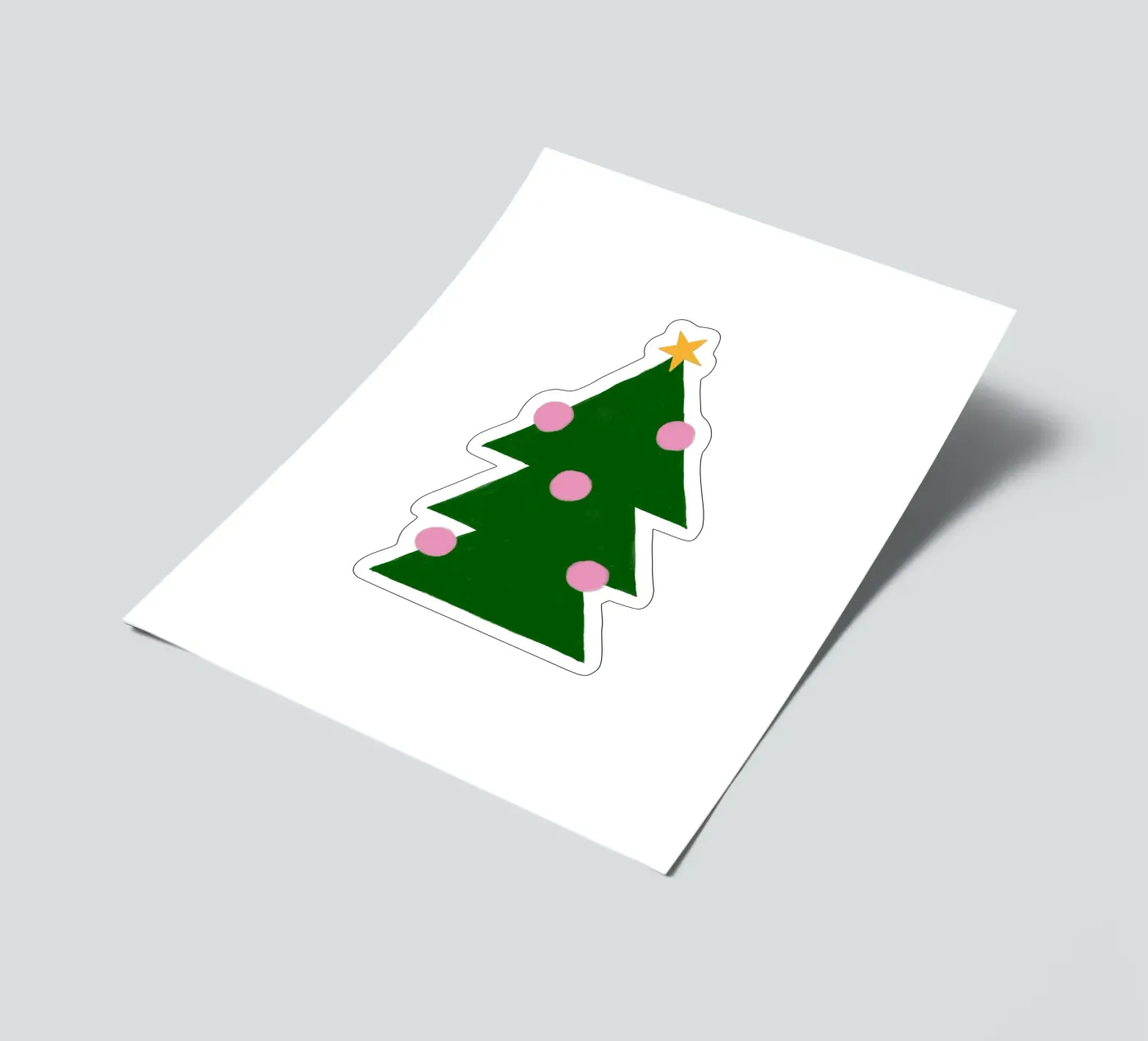 Tannenbaum mit Kugeln sticker sheet by Sophie Augustin Illustration