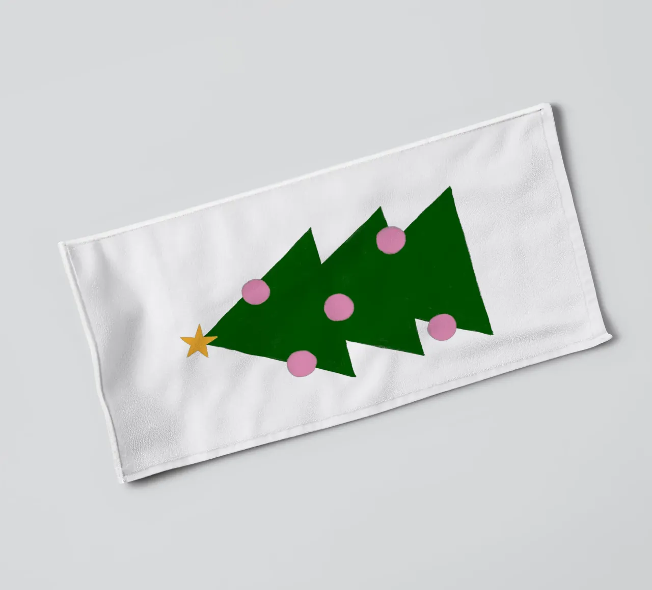 Tannenbaum mit Kugeln asciugamano da bagno da Sophie Augustin Illustration
