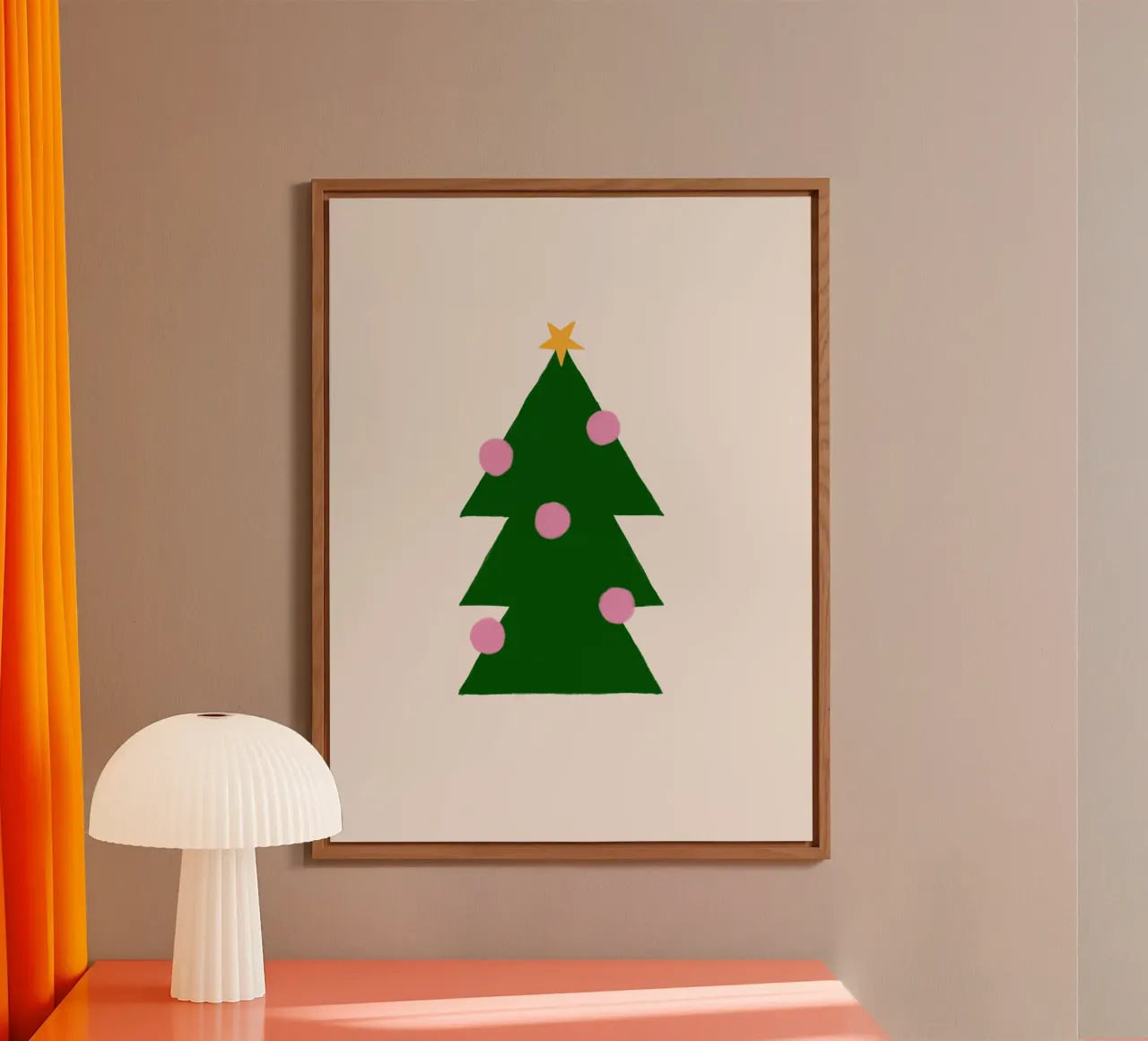 Tannenbaum mit Kugeln alluminio dibond da Sophie Augustin Illustration