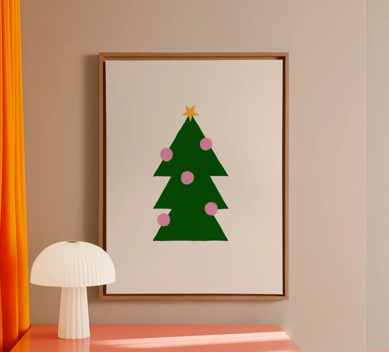 Tannenbaum mit Kugeln tela da Sophie Augustin Illustration