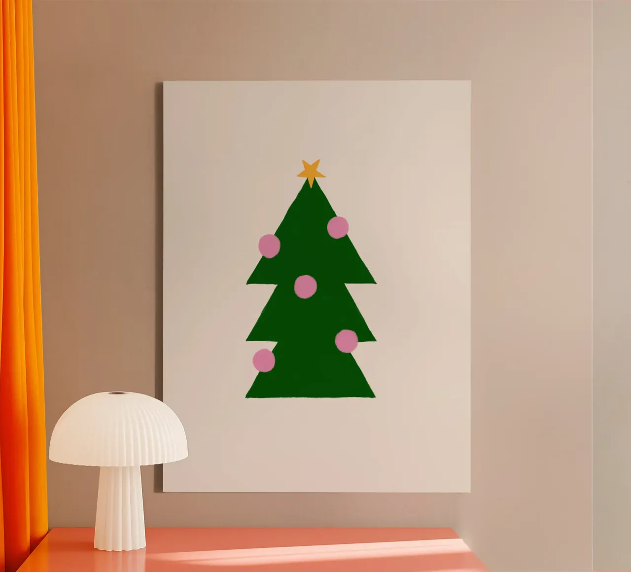 Tannenbaum mit Kugeln tela da Sophie Augustin Illustration