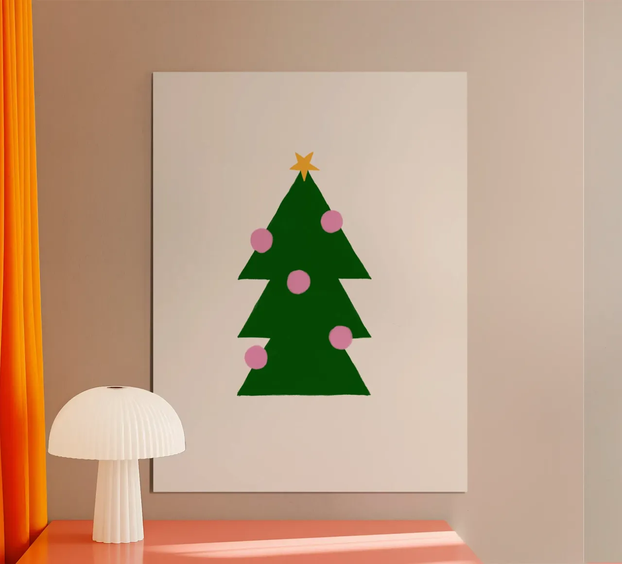 Tannenbaum mit Kugeln carta hahnemühle da Sophie Augustin Illustration