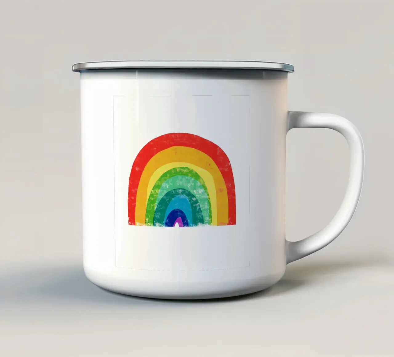 Arcobaleno tazza in smalto da Kim Hubball Studio