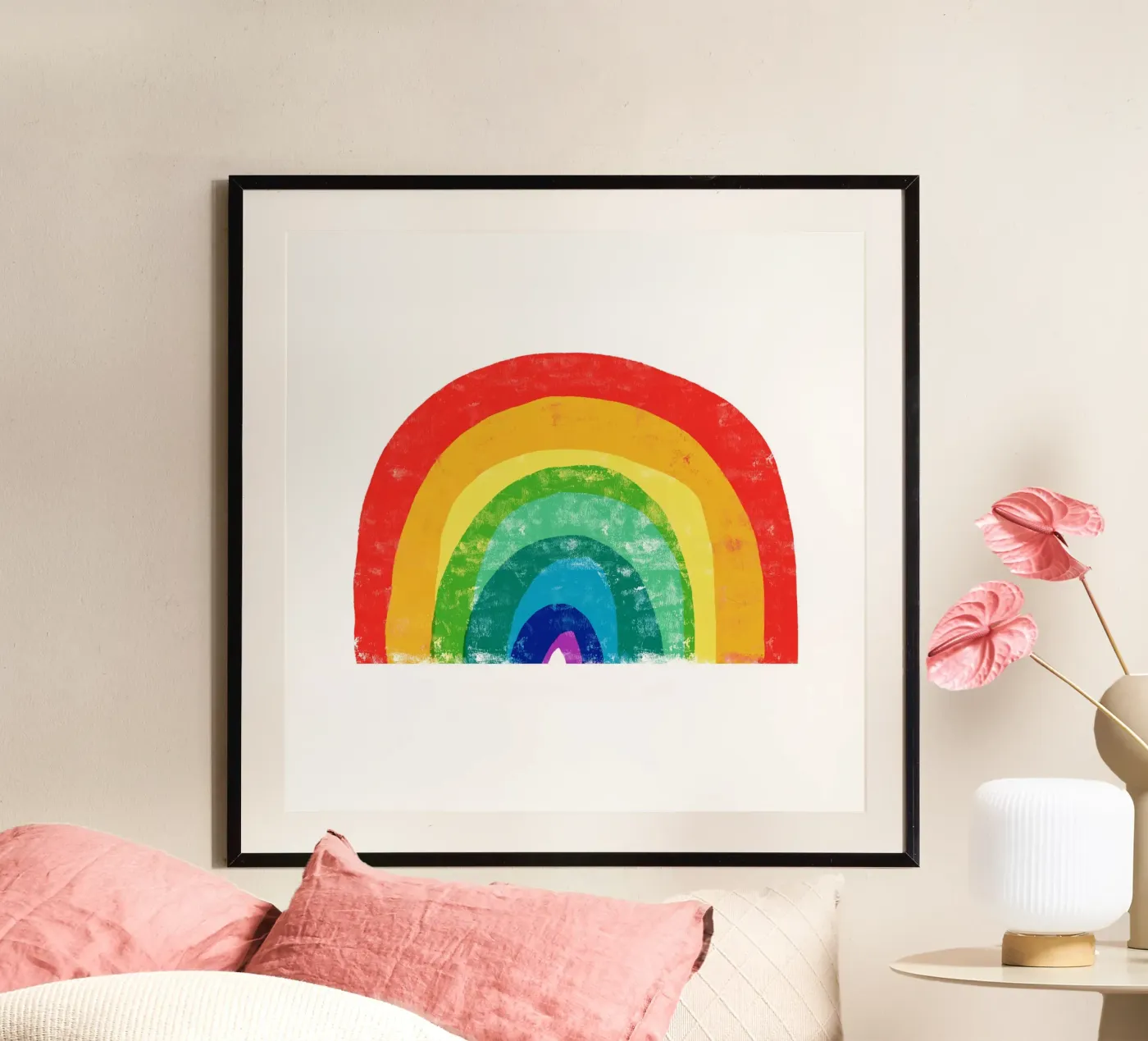 Rainbow poster by Kim Hubball Studio