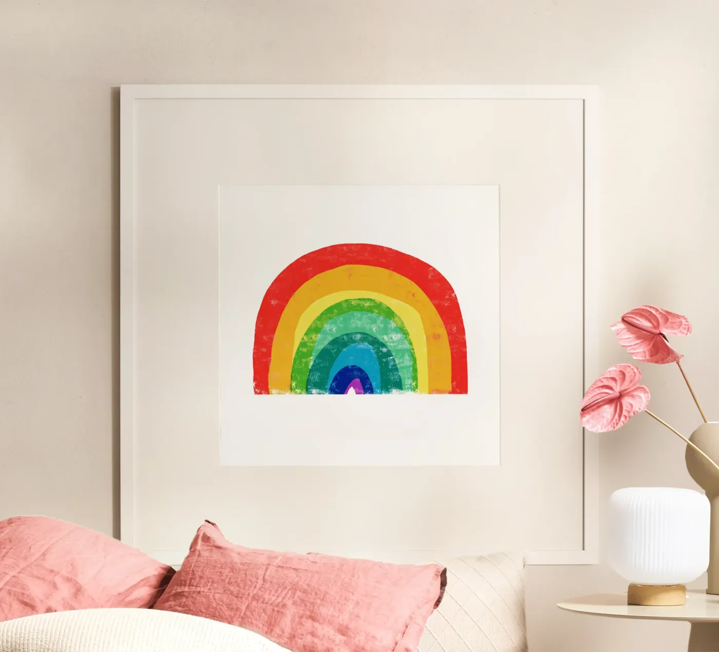 Rainbow poster by Kim Hubball Studio